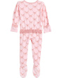 Print Muffin Ruffle Footie with 2 Way Zipper (Infant)