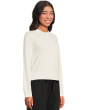 Shirred Sleeve Crew Neck Sweater