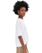 Peruvian Cotton Blend Crew Neck Elbow Sleeve Sweater