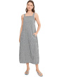 Eileen Fisher Женское платье-фонарь из органического хлопка в складчатую клетку