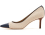 Lanette III Canvas & Leather Pumps