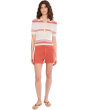 Mid-Rise Trouser Shorts with Elastic Back Waistband