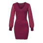 Melrose Тонкое трикотажное платье m. Шифон, Бордо