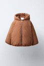Zara ПУХОВИК 50% ПЕРО 50% ПУХ ВОДООТТАЛКИВАЮЩАЯ карамель