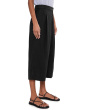 Organic Linen Pleated Wide Crop Trouser