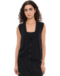 Peruvian Cotton Blend V-Neck Vest