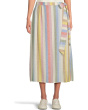 Striped Wrap Skirt
