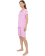 Short Sleeve Henley Bermuda Shorts Pajama Set