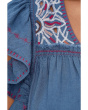 Flutter Sleeve V-Neck Woven Dress