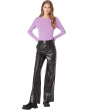 Faux Leather Easy Trousers