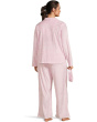 Plus Minky Fleece Long Sleeve Notch Top & Long Pants Set