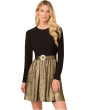 Jersey Metallic Short Dress