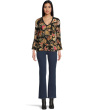 The Janie Favorite V-neck Flute Sleeve Tee- Lowri