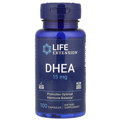 Life Extension, ДГЭА, 15 мг, 100 капсул