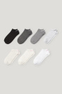Multipack 7er - Sneakersocken mit Motiv - Wochentage 2249171 weis / grau