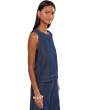 Lightweight Organic Cotton Denim Round Neck Shell