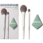 Morphe Наборы кистей для лица Conceal & Set Tool Трио наклонных кисточки для консилера M135 + кисточка для пудры M163 + точечная двусторонняя пудра для пудры - 1 шт.
