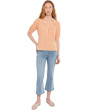 Petite Elbow Sleeve Henley Knit Top