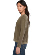 Long Sleeve Open V-neck Waffle Top
