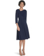 3/4 Sleeve Asymmetrical Midi