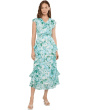 Ruffle Wrap Midi Dress