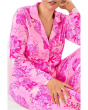 PJ Knit Long Sleeve Button-Up Top