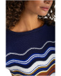 Long Sleeve Boat Neck Scallop Hem Sweater