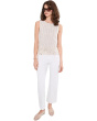 Sleeveless Crewneck Blouse