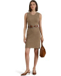 Petite Basket-Weave Sleeveless Sweater Dress