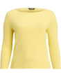 Rib-Knit Cotton-Blend Boatneck Tee