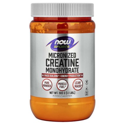 NOW Foods, Sports, микронизированный моногидрат креатина, 500 г (1,1 фунта)