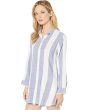 Rugby Beach Stripe Boyfriend Shirt Cover-Up