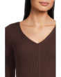 Ribbed Merino Flare Sleeve Vneck Clari