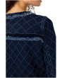 Fray Edge Jacket W/ Velvet Trim