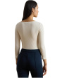 Rib-Knit Cotton-Blend Boatneck Tee