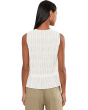 Sleeveless Tie Front Woven Top with Smocking