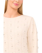 Pearl Embellished Pointelle Sweater