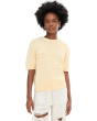 Floral Applique Short Sleeve Crew Neck