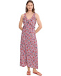 Sleeveless Ruffle Front Woven Maxi Dress