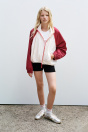 Zara СПОРТИВНАЯ ФУНКЦИОНАЛЬНАЯ КУРТКА БОРДОВОГО ЦВЕТА COLOR-BLOCK