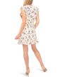Smocked Waist Flutter Sleeve Mini Dress