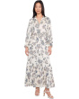 V-Neck Long Sleeve Maxi