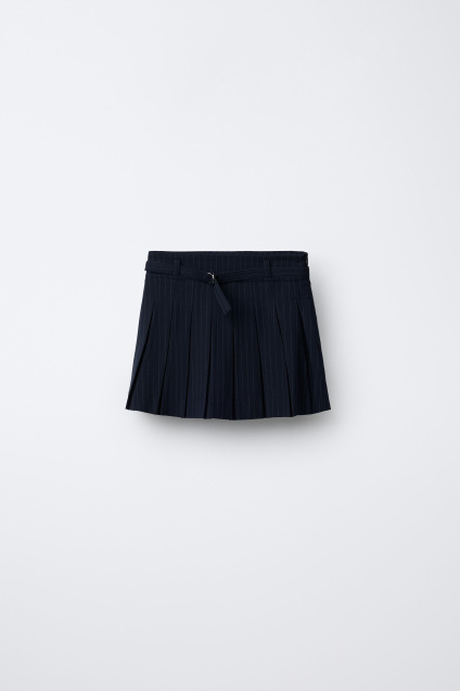 Zara ЮБКА В ТОНКУЮ ПОЛОСКУ С ПОЯСОМ 502153397-481-7