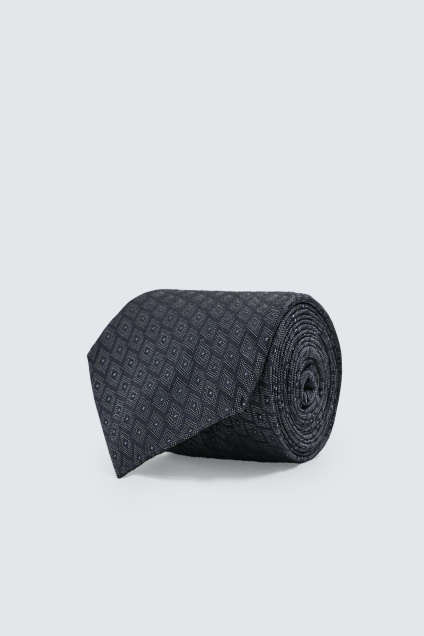 Zara ЖАККАРДОВЫЙ ГАЛСТУК С ГЕОМЕТРИЧЕСКИМ РИСУНКОМ ИЗ 100% ШЕЛКА 520730290-401-3