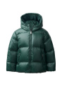 Zara ПУХОВИК 50% ИЗ ПЕРЬЕВ 50% ИЗ ПУХА БЛЕСТЯЩИЙ ВОДООТТАЛКИВАЮЩИЙ оливкового цвета