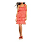 Chiffon-Volantkleid, hummer