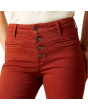 High-Rise Jazmine Flare in Burgundy