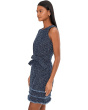 Boucle Denim Self Tie Dress