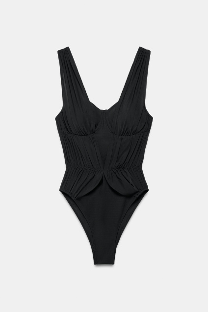 Zara Купальник С бюстгальтерами И талией 498372217-800-1