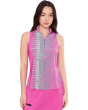 Sleeveless Zip Front Mandarin Collar